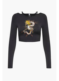 T-shirt noir NEON & NYLON femme