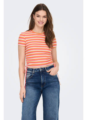T-shirt orange ONLY pour femme