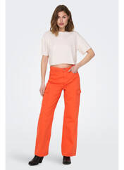 Jeans coupe large orange ONLY pour femme seconde vue