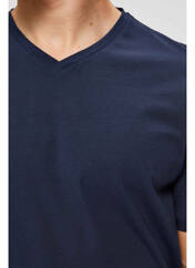 T-shirt bleu SELECTED pour homme seconde vue