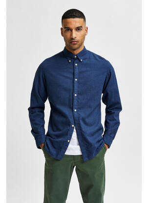 Chemise manches longues bleu SELECTED homme