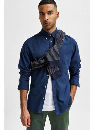 Chemise manches longues bleu SELECTED homme