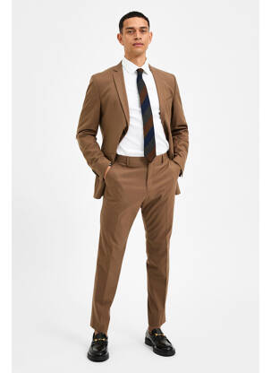 Pantalon chino marron SELECTED homme