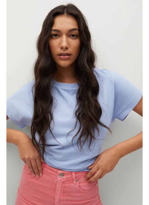 T-shirt bleu MANGO pour femme