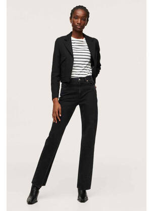 Jeans coupe droite noir MANGO pour femme