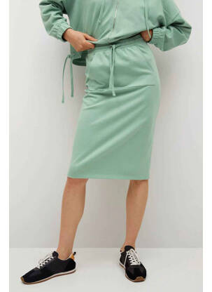 Jupe mi-longue vert MANGO pour femme