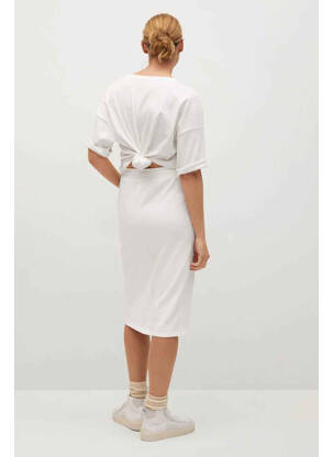Jupe mi-longue blanc MANGO femme