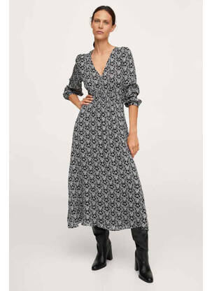 Robe longue noir MANGO femme