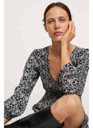 Robe longue noir MANGO femme