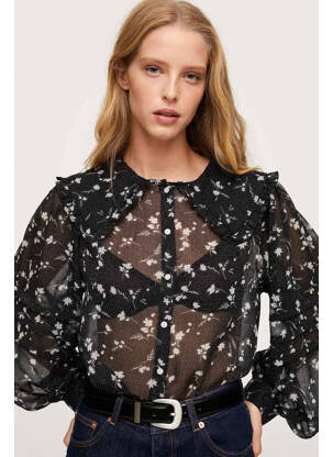 Chemisier noir MANGO femme