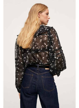 Chemisier noir MANGO femme