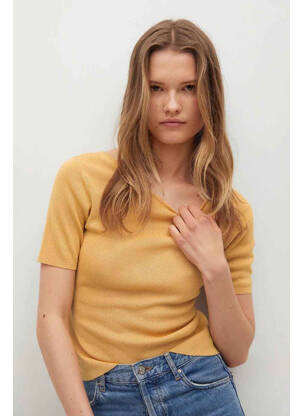 T-shirt jaune MANGO femme