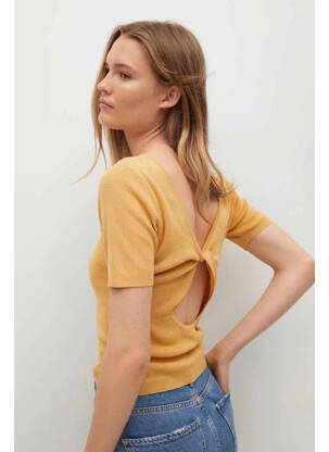 T-shirt jaune MANGO femme