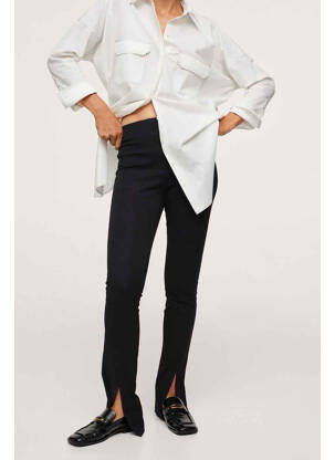 Pantalon droit noir MANGO femme
