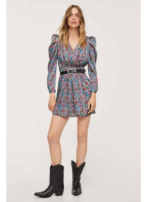 Robe courte noir MANGO pour femme