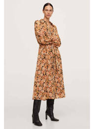 Robe longue orange MANGO femme