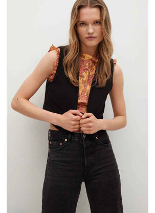 Gilet sans manche noir MANGO pour femme