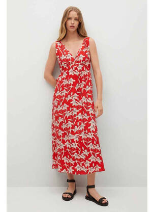 Robe longue rouge MANGO pour femme