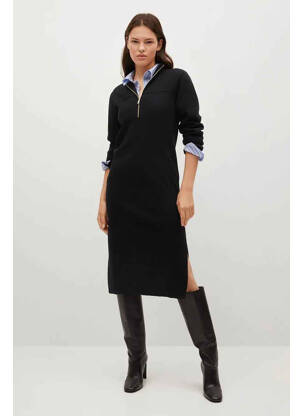Robe longue noir MANGO femme