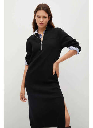 Robe longue noir MANGO femme
