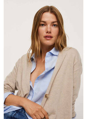 Gilet manches longues beige MANGO pour femme
