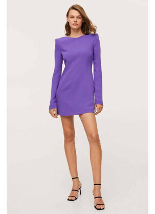 Robe courte violet MANGO pour femme