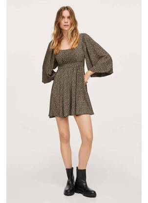 Robe courte marron MANGO femme