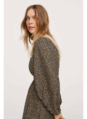 Robe courte marron MANGO femme