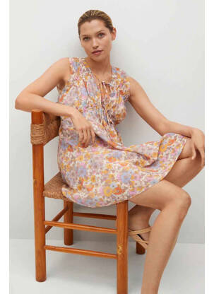Robe courte rose MANGO femme