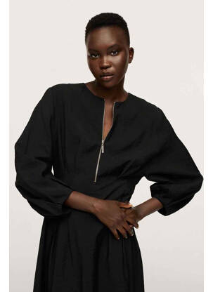Robe longue noir MANGO femme