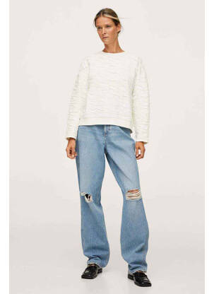 Sweat-shirt blanc MANGO femme