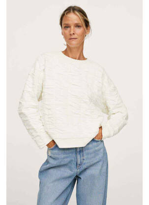 Sweat-shirt blanc MANGO femme