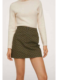 Jupe courte marron MANGO femme