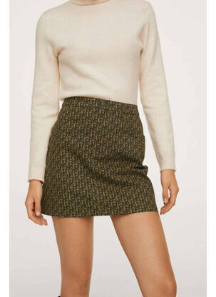 Jupe courte marron MANGO pour femme