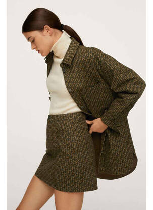 Jupe courte marron MANGO femme
