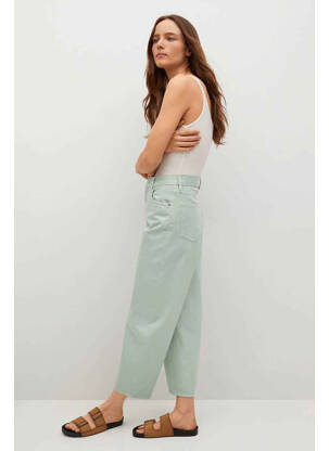 Jeans coupe large vert MANGO femme