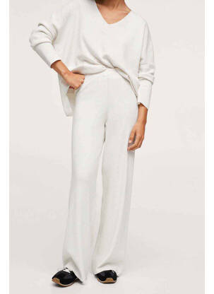 Pantalon droit beige MANGO pour femme
