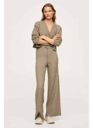 Pantalon flare marron MANGO femme