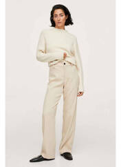Pantalon large beige MANGO pour femme seconde vue