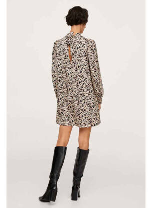 Robe courte beige MANGO femme