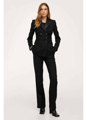 Pantalon droit noir MANGO femme