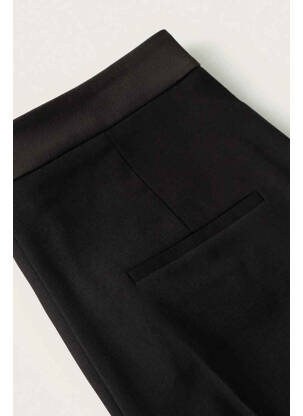 Pantalon droit noir MANGO femme