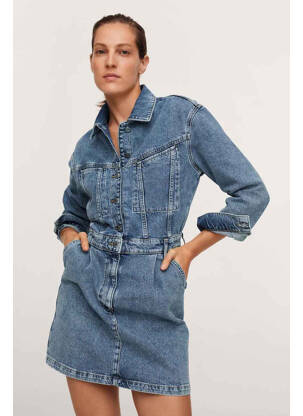 Robe courte bleu MANGO femme