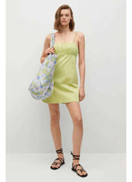 Robe courte vert MANGO femme