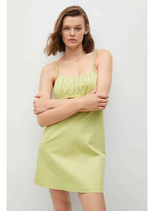 Robe courte vert MANGO femme
