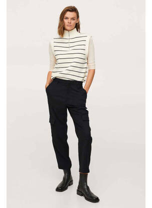 Pantalon cargo noir MANGO femme