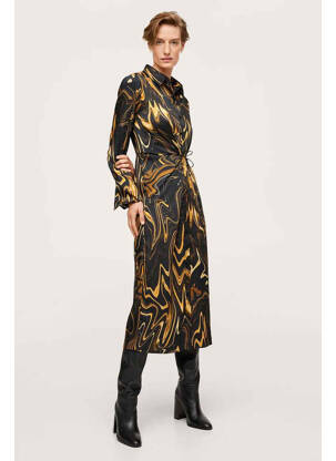Robe mi-longue noir MANGO femme