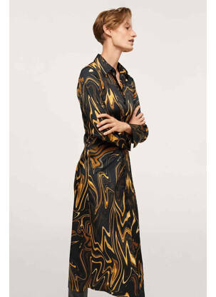 Robe mi-longue noir MANGO femme
