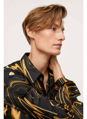 Robe mi-longue noir MANGO femme