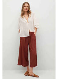 Pantalon 7/8 rouge MANGO femme